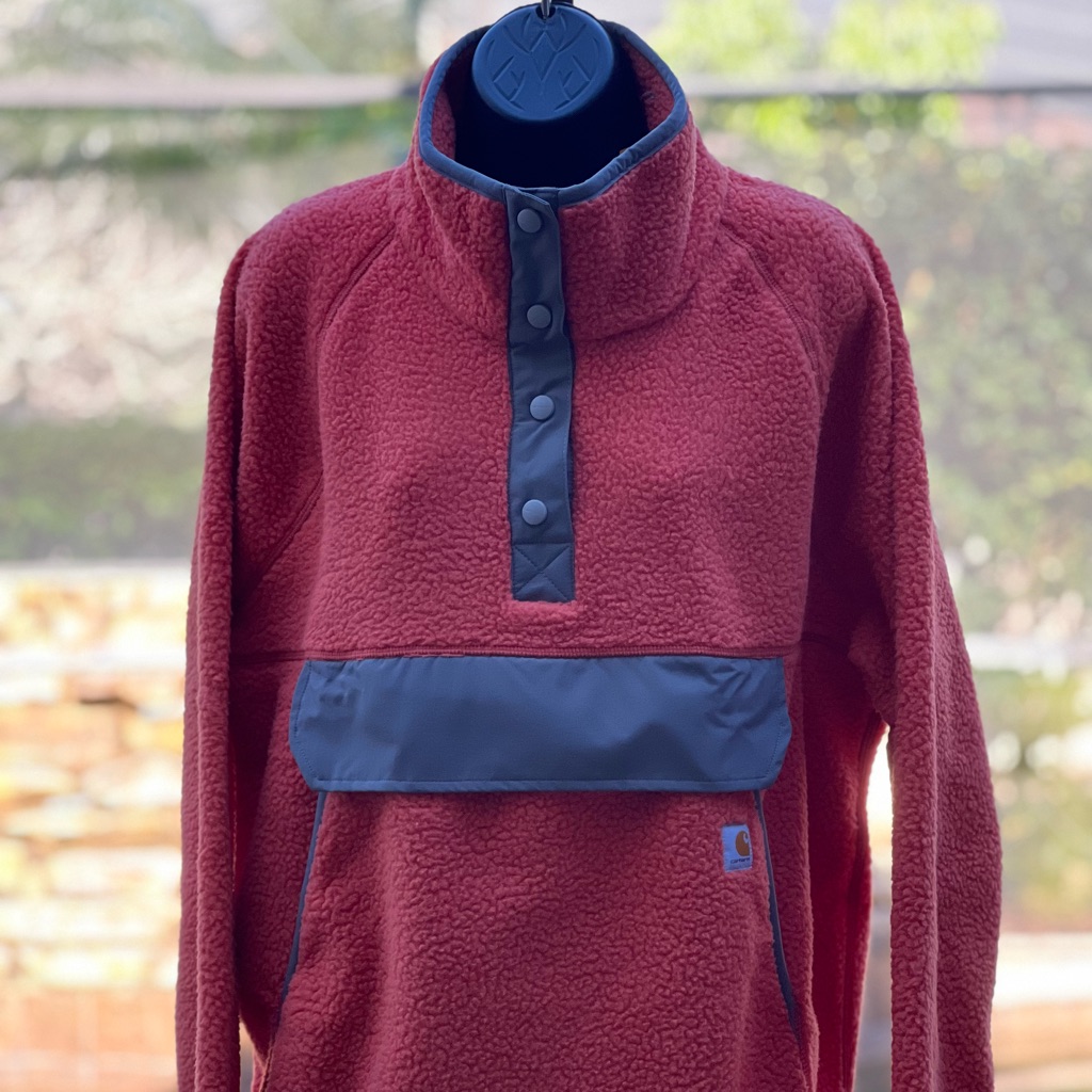 Carhartt Women's Relaxed Fit Sherpa Fleece Pullover Snap Jacket [104922] (Xxl)